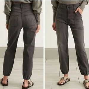 MOTHER The Wrapper Patch Springy Ankle jeans 27‎ charcoal EUC